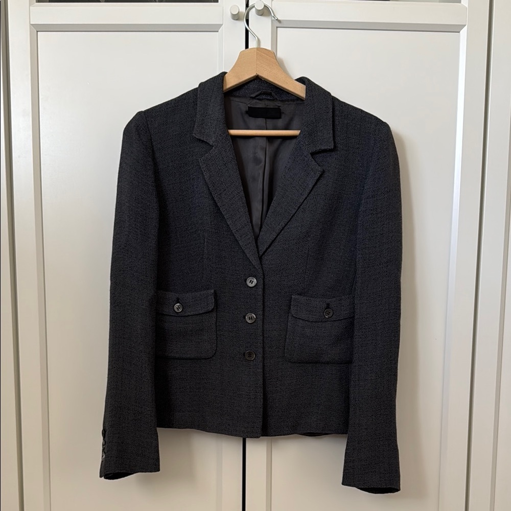 Prada Blazer Tailored Suit Jacket and Mini Skirt Set
